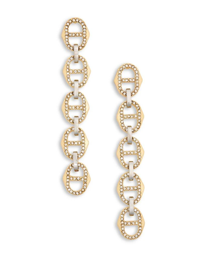 AQUA Refined Punk Linear Chain Link Earrings - Exclusive 1