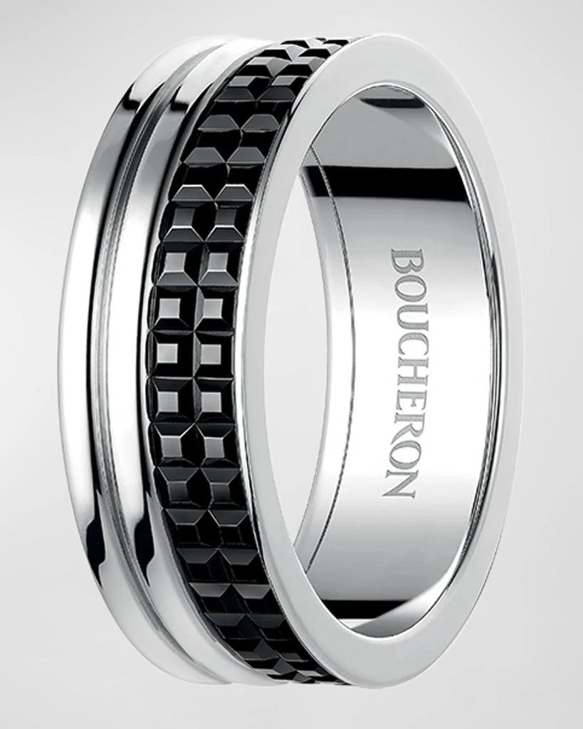 Boucheron Quatre 18K White Gold Black Edition Large Ring 3