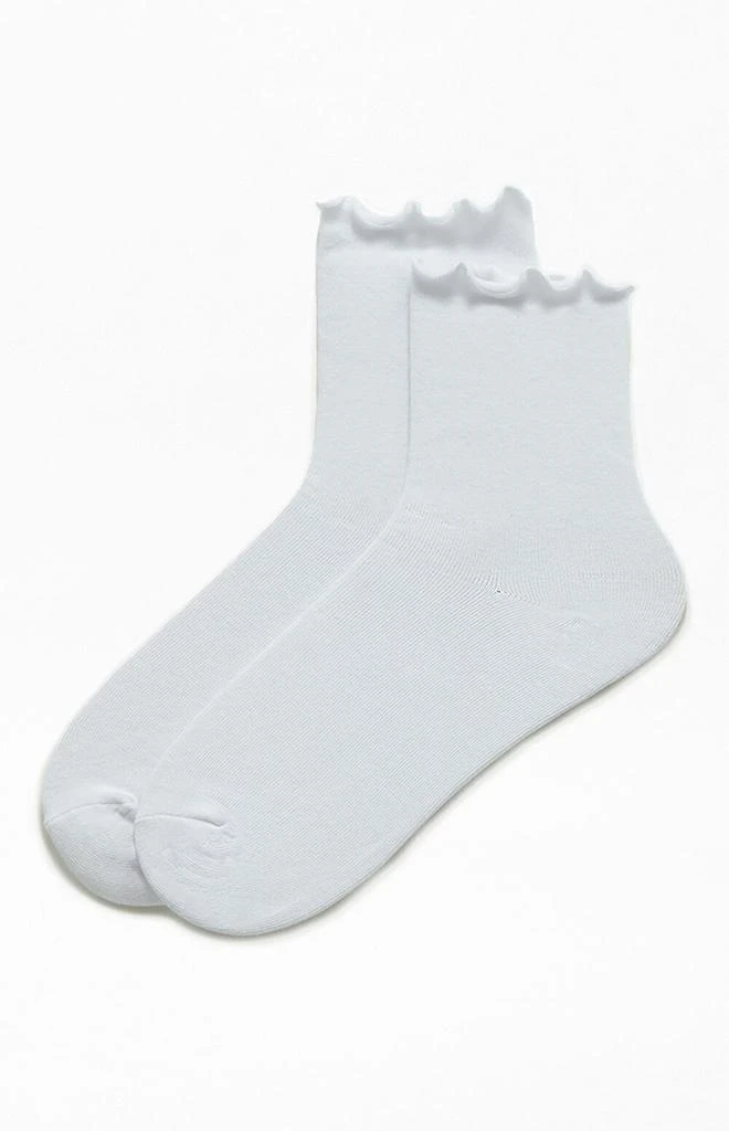 John Galt White Ruffle Socks 1