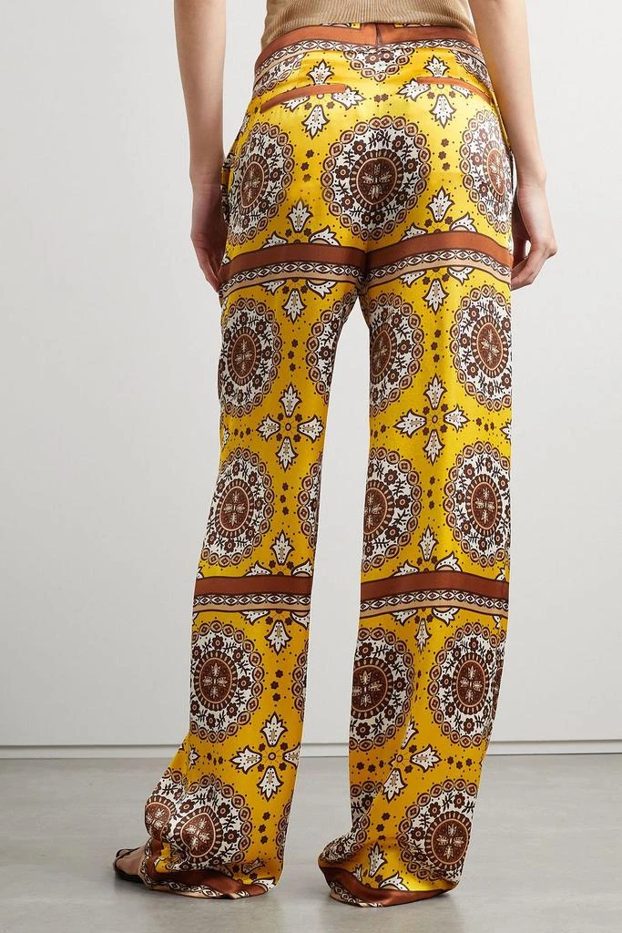 Nili Lotan Germain printed silk-satin straight-leg pants 3