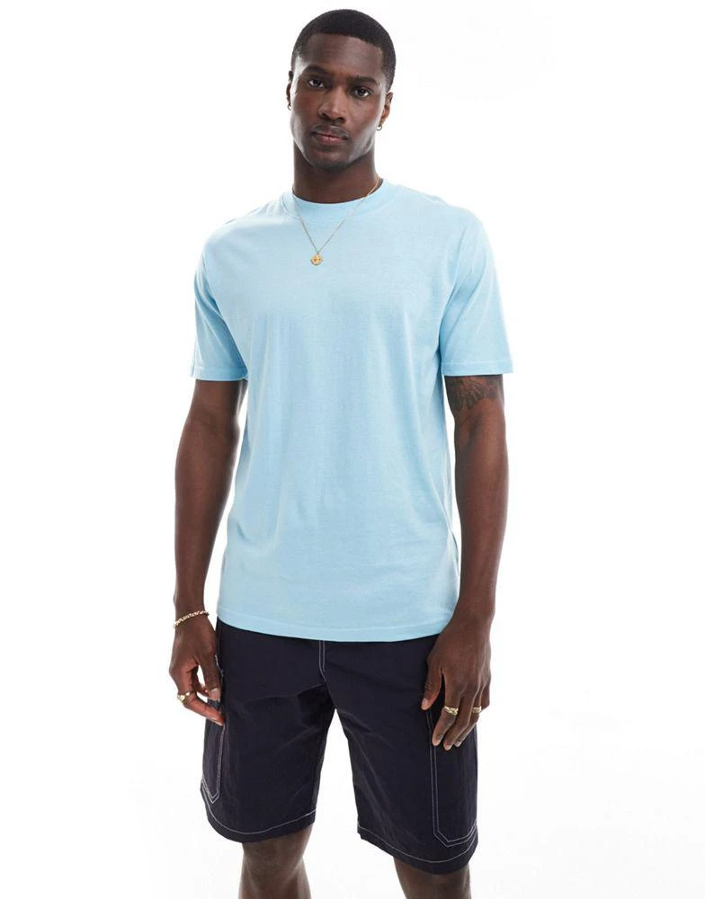 Brave Soul Brave Soul high neck t-shirt in sky blue 2