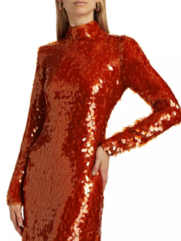 Simon Miller Sculpty Sequin Dress Maxi-Dress 6