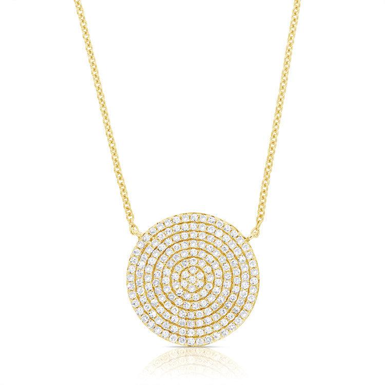 Sabrina Designs 14k Gold & Diamond Large Disc Necklace