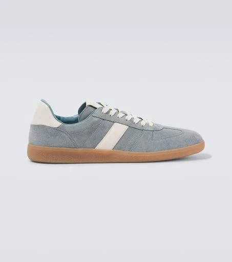 Tom Ford Archer leather-trimmed suede sneakers 1