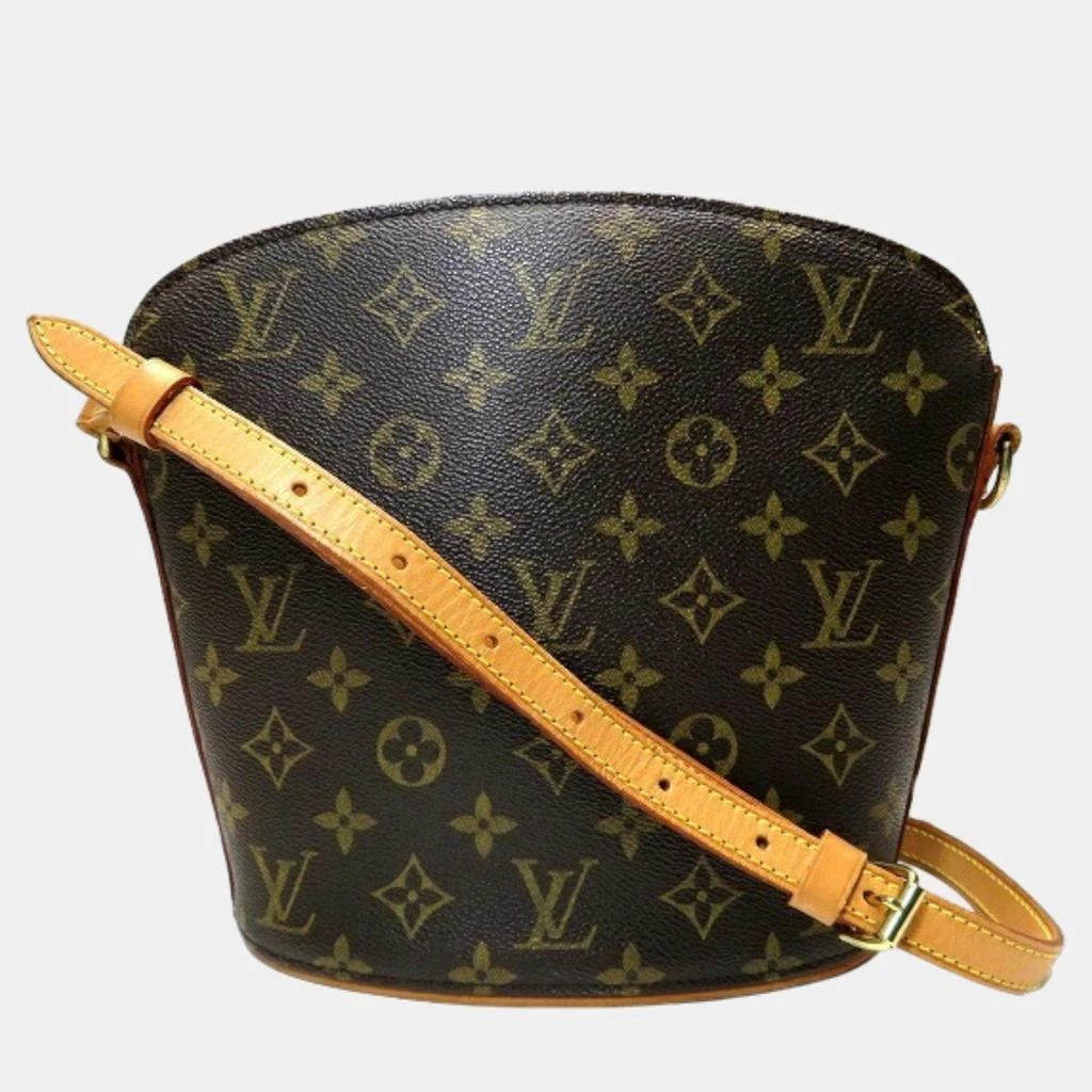 Louis Vuitton Louis Vuitton Brown Canvas Monogram Drouot Crossbody Bag 1