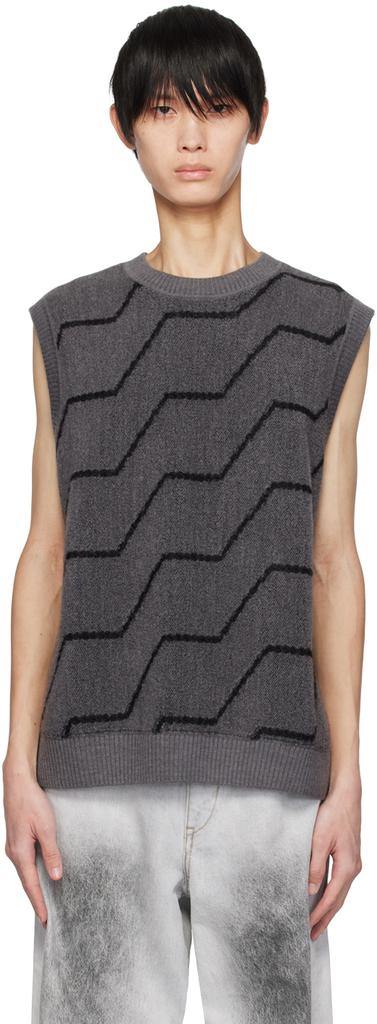 A PERSONAL NOTE 73 Gray Jacquard Vest