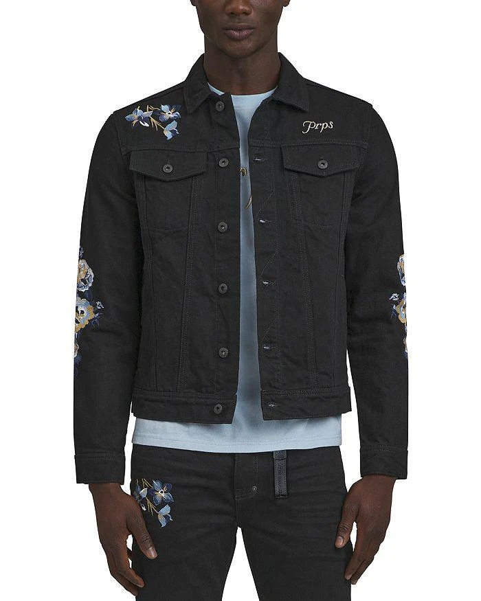 Prps Goods & Co Peony Floral Pattern Denim Jacket 1