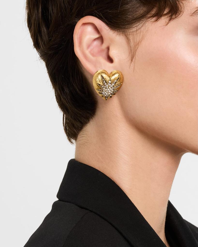 Elizabeth Cole Heart of Tefiti Crystal Stud Earrings