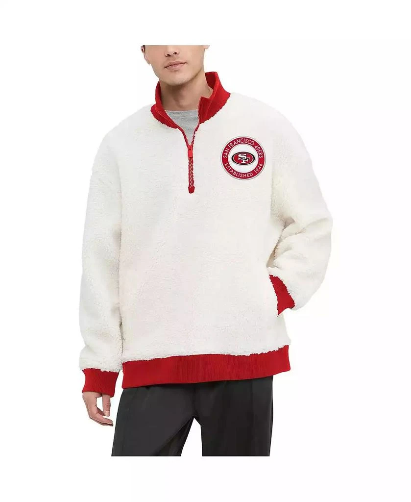 Tommy Hilfiger Men's Cream San Francisco 49ers Jordan Sherpa Quarter-Zip Sweatshirt 1