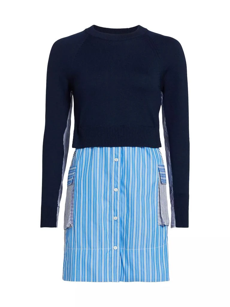 Tanya Taylor Lorraine Merino Wool &amp; Cotton Combo Dress 1