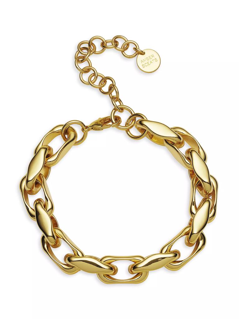 Amber Sceats Zagora Bessie 24K-Gold-Plated Chain Bracelet