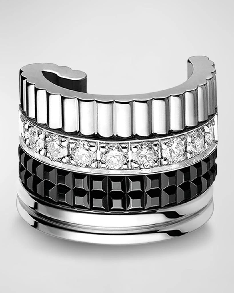 Boucheron Quatre 18K White Gold Diamond Black Edition Single Clip Earring 3