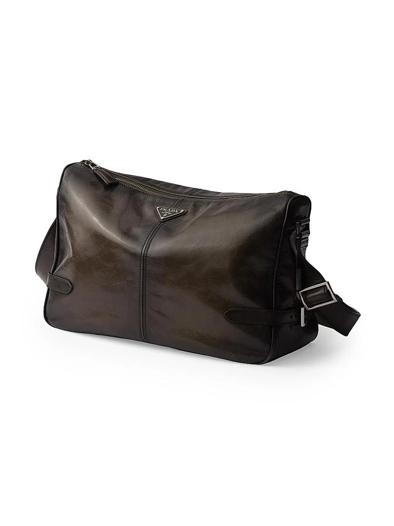 Prada Antiqued Leather Zipper Shoulder Bag 4