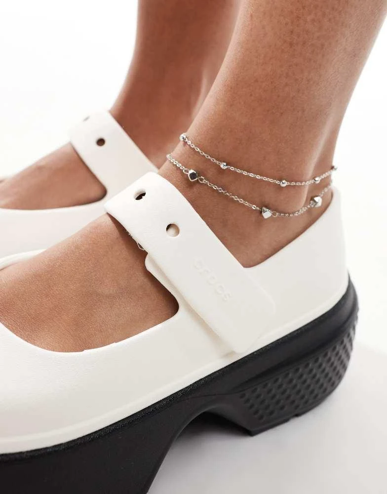 Crocs Crocs stomp mary janes in white 3