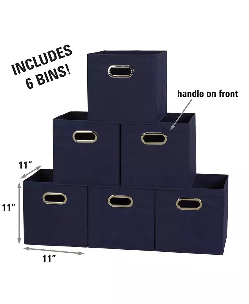 Household Essentials Household Essential Fabric Storage Bins 6 Piece Set