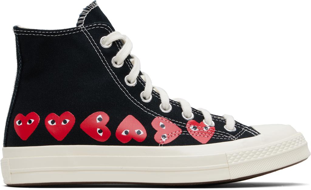 Comme des Garcons Black Converse Edition Chuck 70 Multi Heart Sneakers