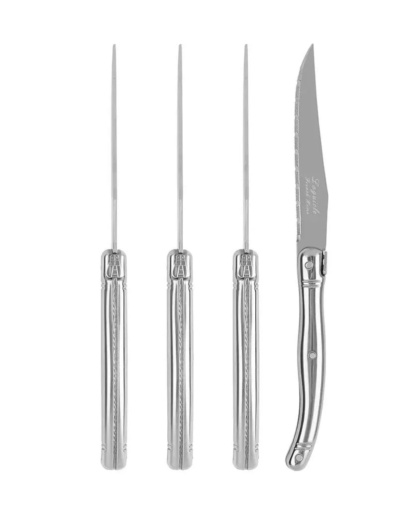 French Home Laguiole Connoisseur 4-Piece Steak Knife Set with Stainless-Steel Handles 1