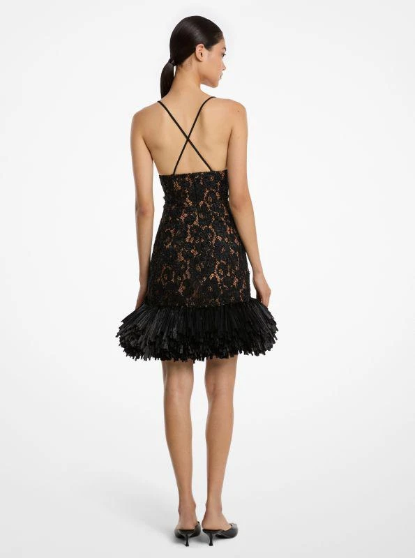 Hand-Embroidered Floral Lace and Fringe Cocktail Shaker Dress  On Sale Now  with Up to 70% Off | Discover Exclusive Deals & Savings at BeyondStyle   Authentic Michael Kors clothe|dress|women|womens-clothing with Limited-Time