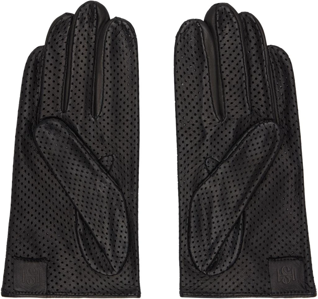 Handsome Stockholm Black Statement Perforated Gloves 2