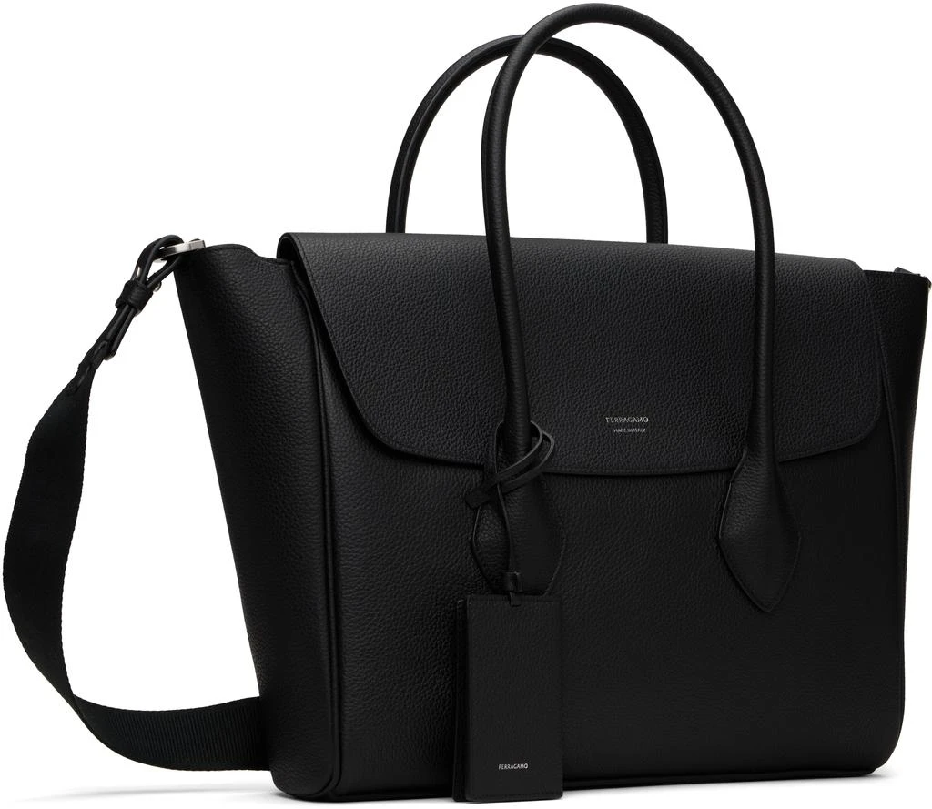 Salvatore Ferragamo Black East-West Briefcase 2
