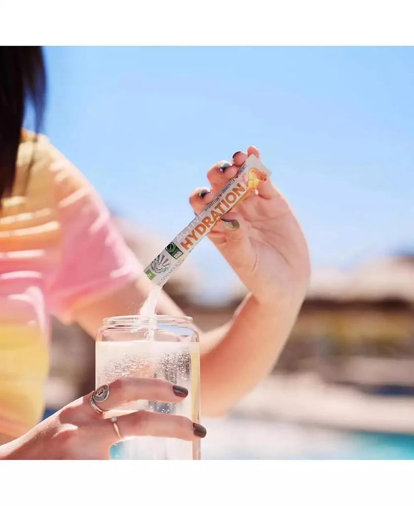 Sunwarrior Active Hydration Juicy Pineapple Powder, Sugar Free B12 Elderberry and Electrolytes Water Enhancer, Sunwarrior, 18 stick packs 126g pouch 3