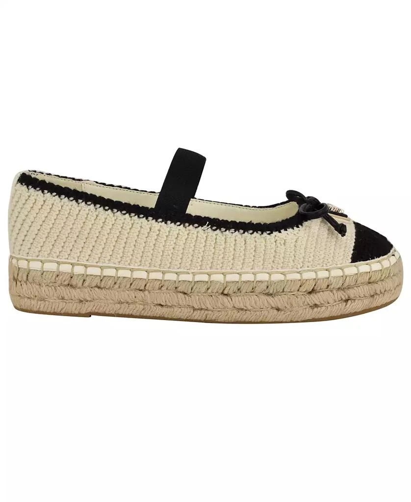 GUESS Women's Joneal Platform Espadrille Crochet Knit Ballet Flats 2