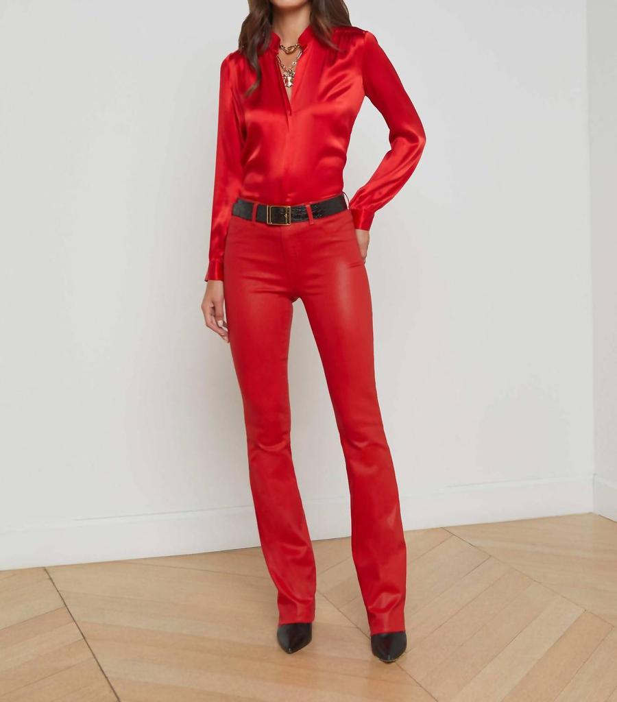 L'Agence L'Agence - Ruth High Rise Straight Raw Hem Jean