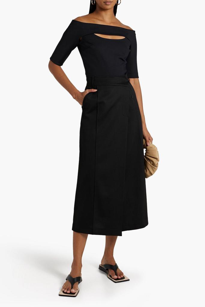 ROSETTA GETTY Off-the-shoulder cutout stretch-jersey top