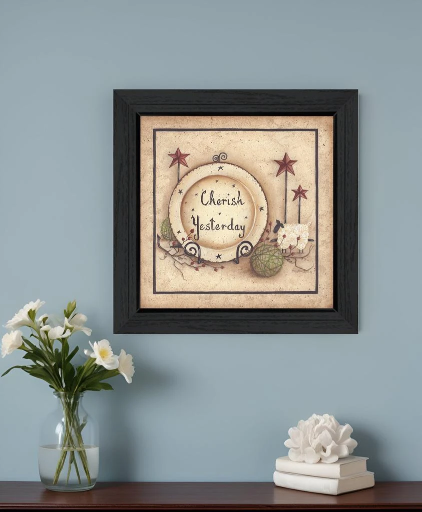 Hivvago Cherish Yesterday 4 Black Framed Print Wall Art