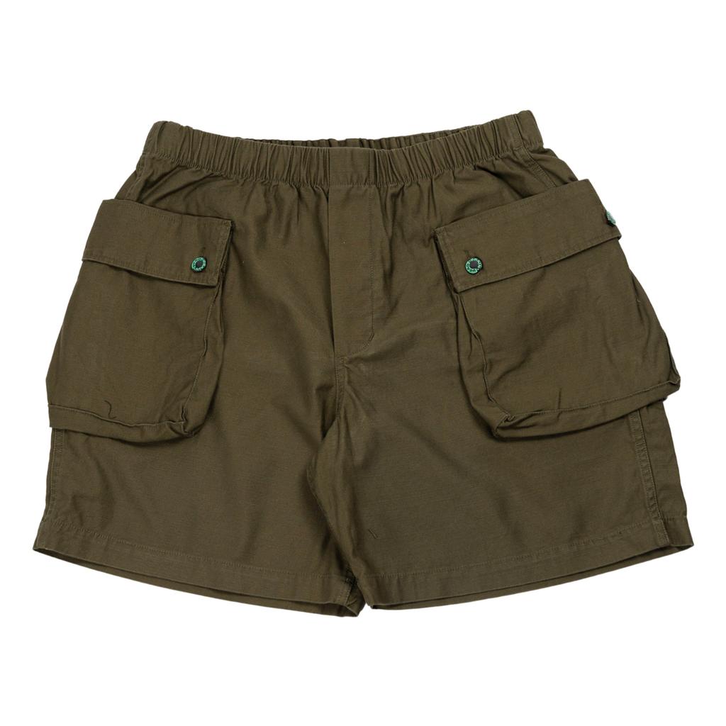 Brain Dead Military Climber cotton shorts in olive green