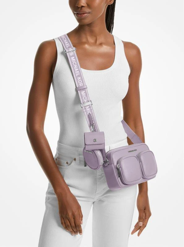 Michael Kors Jet Set Leather Medium Crossbody Bag with Case for Apple Airpods Pro® 4