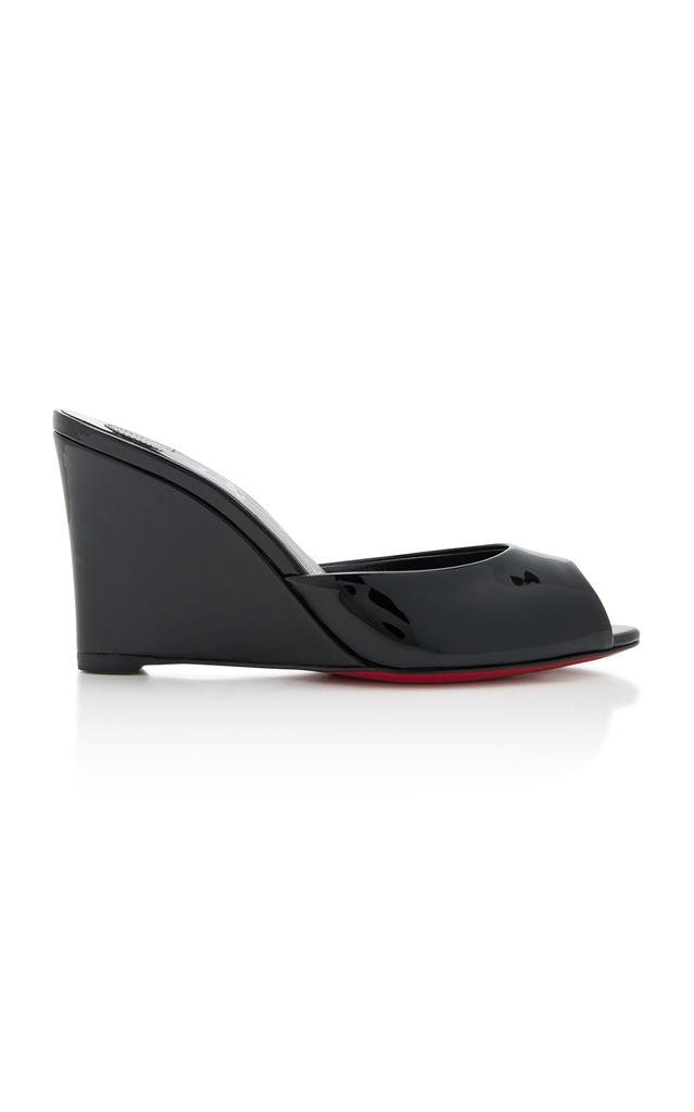 Christian Louboutin Christian Louboutin - Me Dolly 85mm Patent Leather Wedge Pumps - Black - IT 38 - Moda Operandi