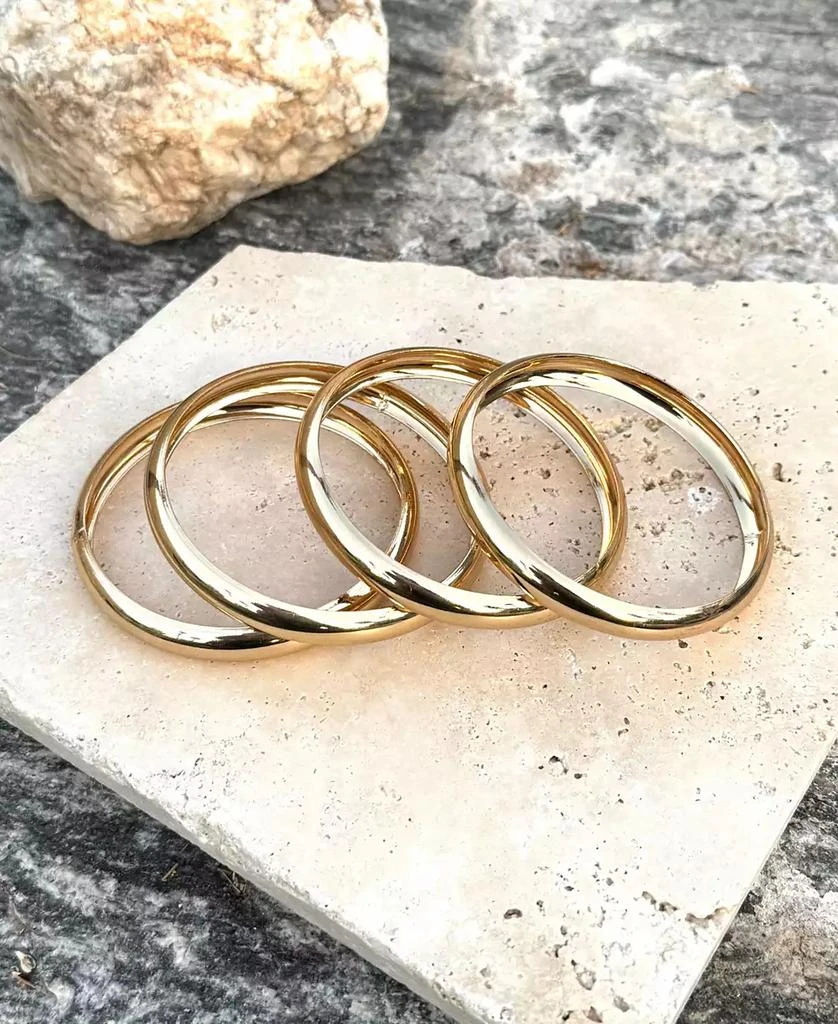 ADORNIA Gold 4-Bangle Set 2
