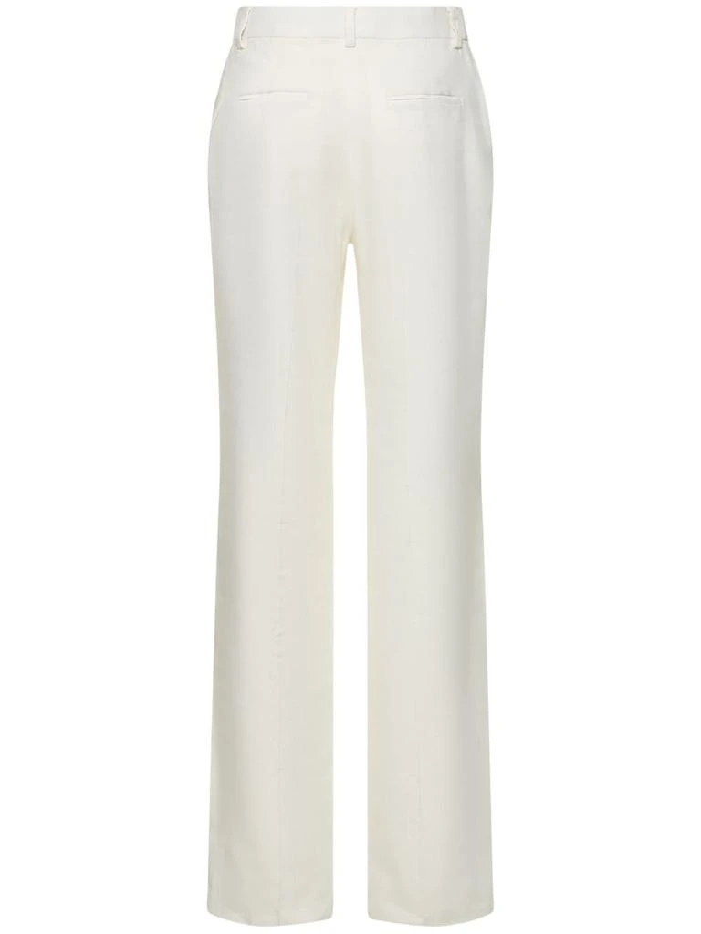 Alberta Ferretti Linen Blend Wide Leg Pants 4