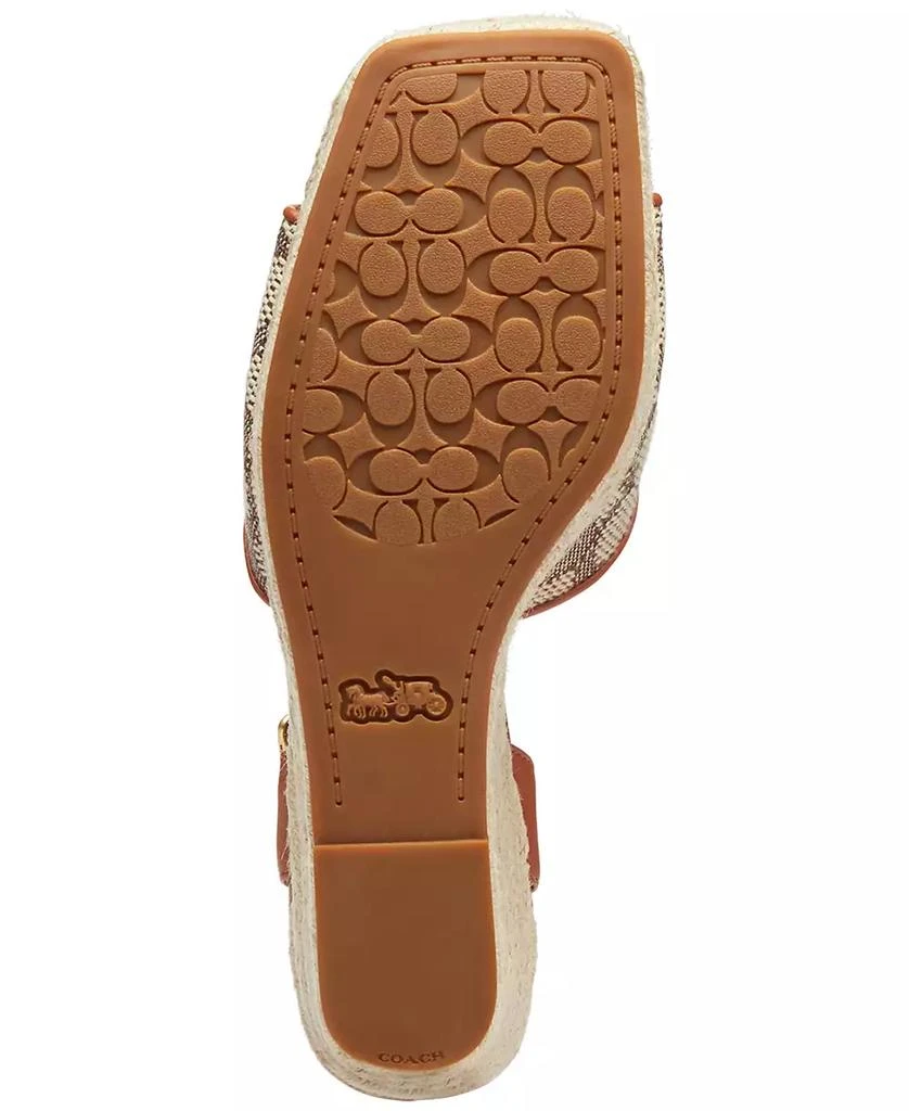 Coach Signature Textile Jacquard High-Heel Espadrille Sandals 5