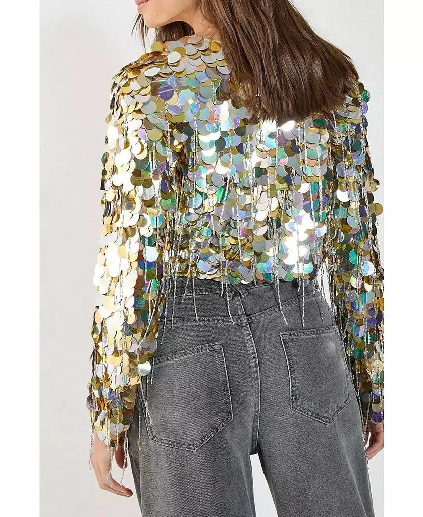 Nasty Gal Women
s Disc Tassel Trophy Jacket 6