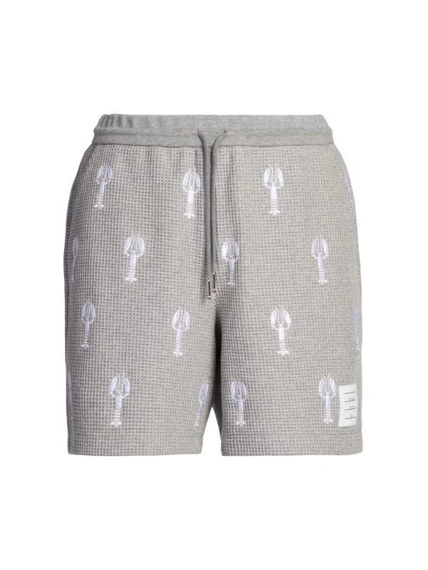 Thom Browne Lobster Embroidered Drawstring Shorts 4