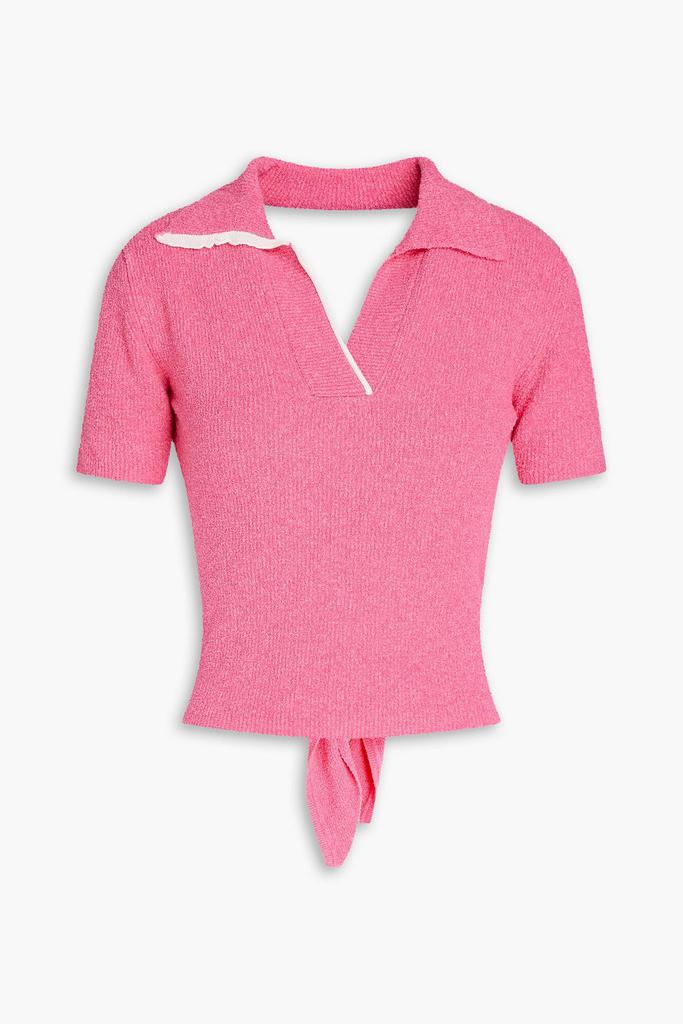 Jacquemus Orange 'Le Polo Neve' Long Sleeve Polo - Tops Jacquemus Orange 'Le Polo Neve' Long Sleeve Polo - Tops