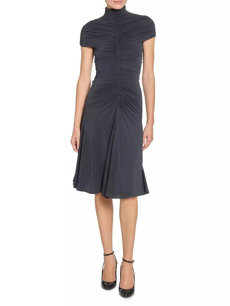 Alaïa Gathered Mock Turtleneck Midi-Dress 3