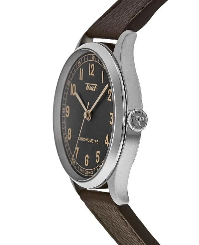 Tissot Tissot Heritage 1938 Automatic COSC Grey Dial Leather Strap Men's Watch T142.464.16.062.00 3