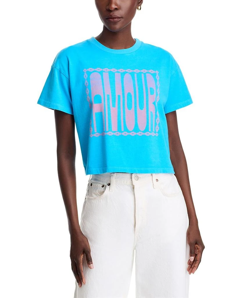 MOTHER The Grab Back Crop Graphic Tee 1
