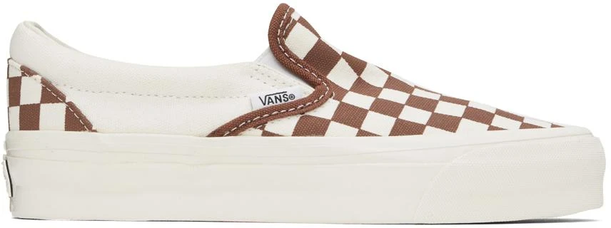 Vans Off-White & Brown Premium Slip-On 98 Sneakers 1