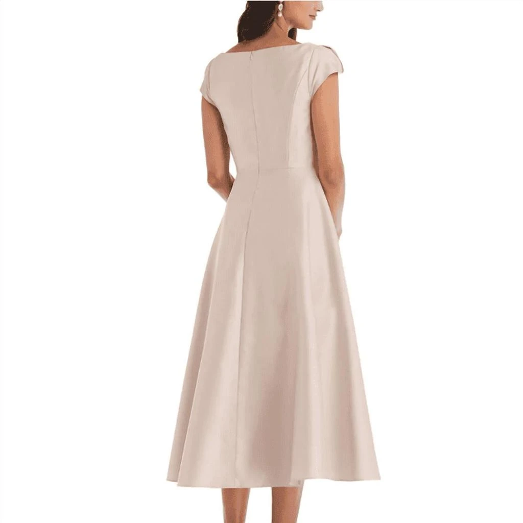 Alfred Sung Alfred Sung - Satin Midi Cocktail And Party Dress 2