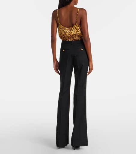 Versace Leopard-print silk satin bodysuit 3