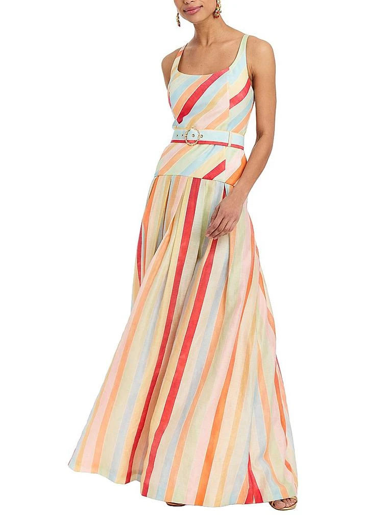 Tropicana Striped Belted Maxi Dress  On Sale Now with Up to 60% Off |  Discover Exclusive Deals & Savings at BeyondStyle  Authentic Mestiza New  York contemporary|a-line|Women's|floor-length|scoopneck|women's  apparel|stripe|sleeveless|aapi-owned or ...