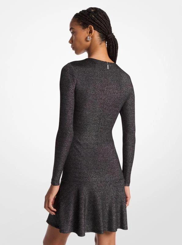 Michael Kors Metallic Knit Long Sleeve Dress 2