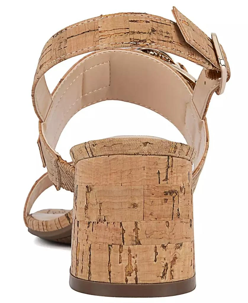 JONES NEW YORK Women's Yahssa Buckled Block Heel Dress Sandals 4