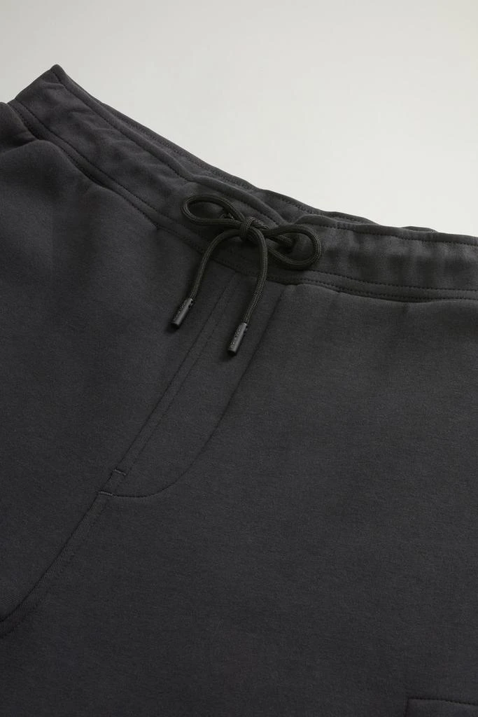 Woolrich Cotton Blend Fleece Pants with Logo - Men - Black 5