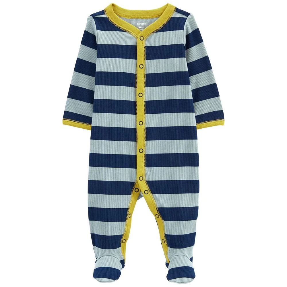 Carter's Baby Boys Striped Snap Up Cotton Sleep and Play 1