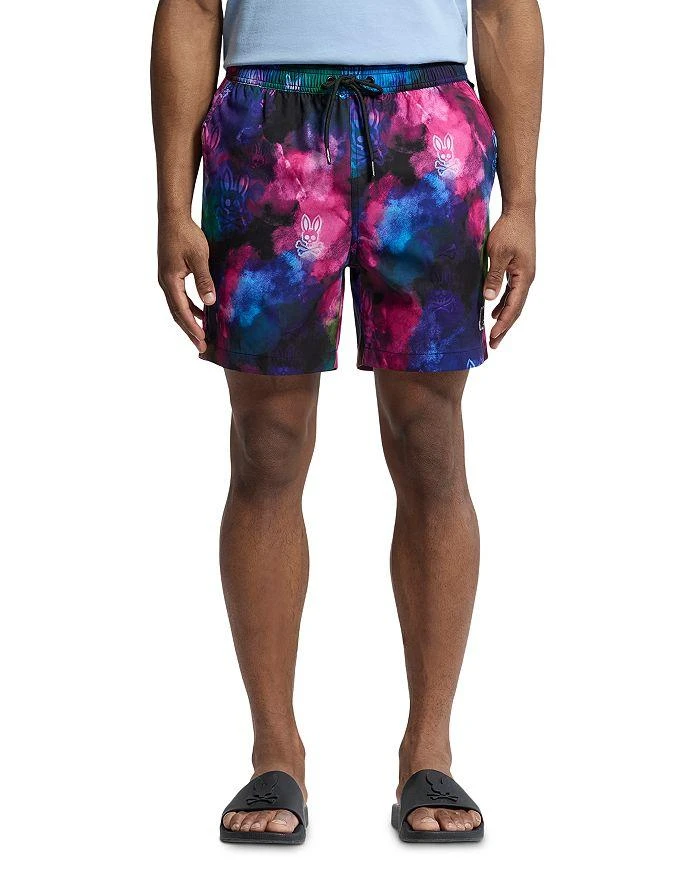 Psycho Bunny Dokos Printed 5.75" Swim Trunks 1